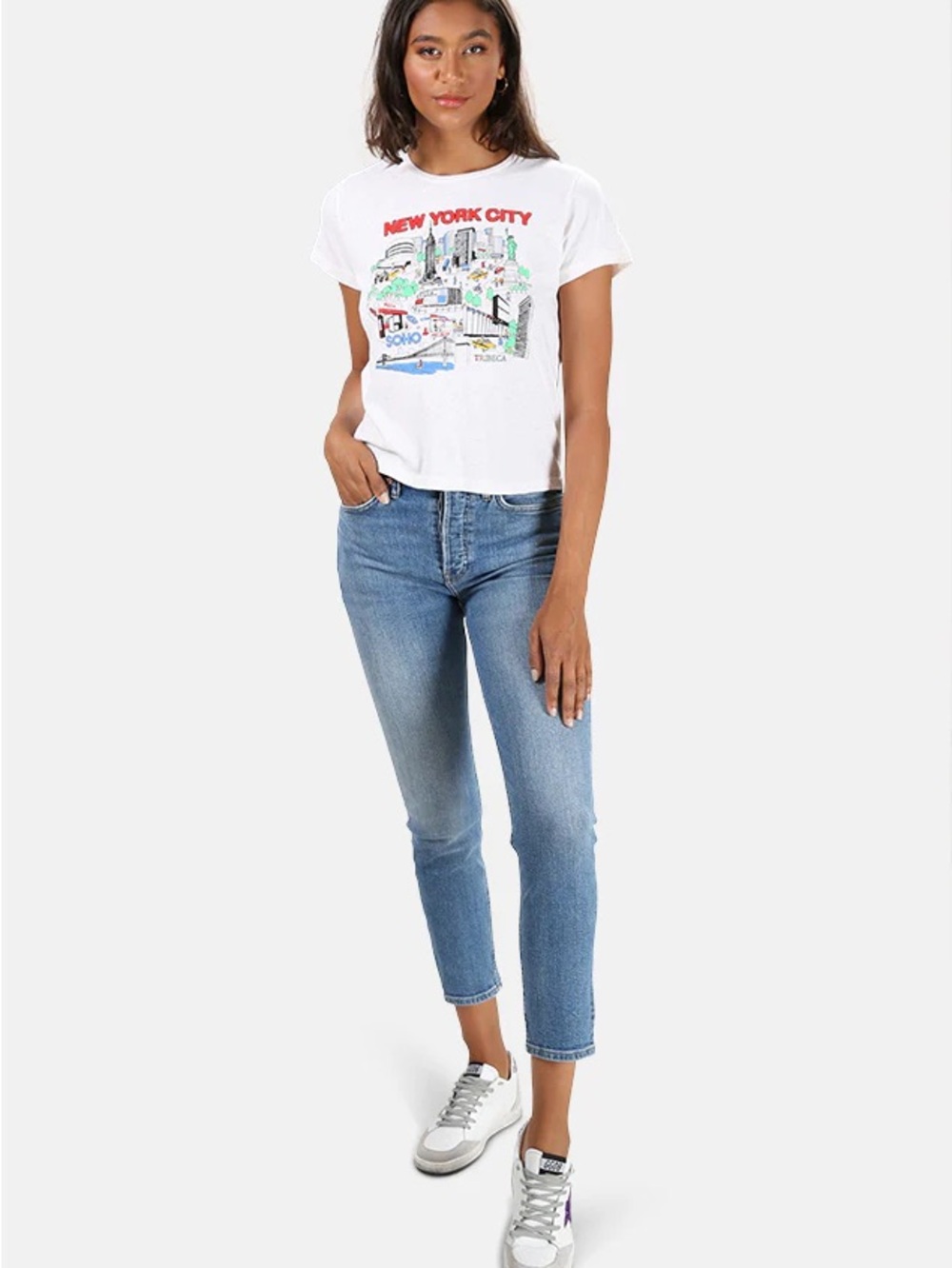 Re/done denim jeans 90s high rise denim crop size 29